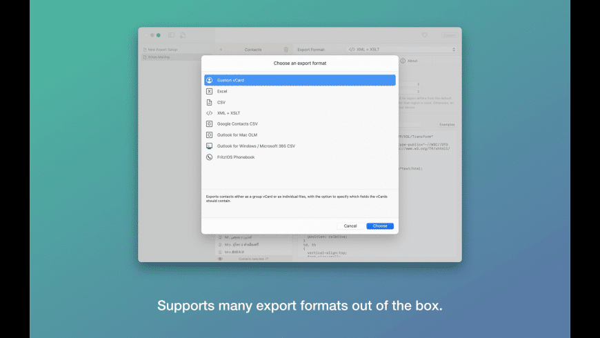 microsoft outlook for mac export contacts
